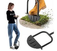 KADAX Coupe-bordures de pelouse 23 x 118 cm avec lame dentelée, coupe-bordures manuel en acier pour des bords de pelouse précis - Coupe-bordures de jardin avec poignée en T