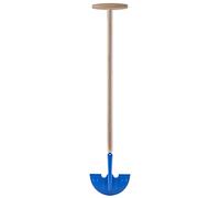 KADAX Coupe-Bordures en Acier, Coupe-Bordures avec poignée en T pour Gazon, Couteau Efficace pour Gazon, Coupe-Bordures avec Long Manche en Bois (Demi-Lune, Bleu)