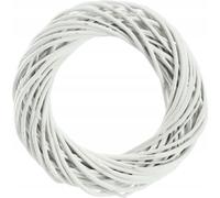 KADAX Couronne décorative, idéale comme couronne de porte, couronne en osier naturel, couronne en rotin, couronne de table (blanc 20cm)