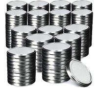 KADAX Couvercle à vis fi82 mm, Couvercle twist-off Ensemble en métal, Couvercle avec 6 crans d'encliquetage pour bocaux droits et bocaux de conserve (argenté, 200 pièce)