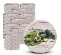 KADAX Couvercle à vis fi82 mm x 100st, Couvercle twist-off Ensemble en métal, Couvercle de rechange pour bocaux, Couvercle avec 6 crans d'encliquetage pour bocaux droits et bocaux de conserve