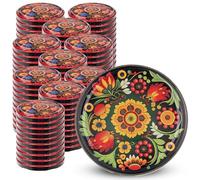 KADAX Couvercle à Vis fi82 mm x 100st Twist-off en Métal - Couvercle de Rechange Avec 6 Crans d'Encliquetage pour Bocaux Droits et de Conserve