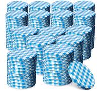 KADAX Couvercle à vis fi82 mm x 200 pcs, Couvercle twist-off Ensemble en métal, Couvercle de rechange pour bocaux, Couvercle avec 6 crans d'encliquetage pour bocaux droits et bocaux de conserve