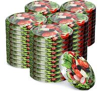 KADAX Couvercle à vis fi82 mm x 50 pcs, Couvercle twist-off Ensemble en métal, Couvercle de rechange pour bocaux, Couvercle avec 6 crans d'encliquetage pour bocaux droits et bocaux de conserve