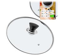 KADAX Couvercle Casserole en Verre 30 cm - poignée Noir Mat - pour Cuisson Quotidienne sur casseroles et poêles - Trou Vapeur pour Limiter Les débordements et Cuisson Visible sans soulever Le couverc