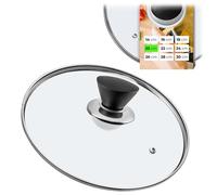 KADAX Couvercle en verre Ø 20 cm pour casseroles et poêles, verre résistant à la chaleur, trou vapeur intégré, poignée noir mat, pour la cuisson au quotidien, cuisson plus maîtrisée et plus propre