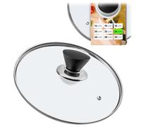 KADAX Couvercle en verre Ø 24 cm pour casseroles et poêles, avec trou vapeur intégré et poignée noir mat, pour une cuisson plus maîtrisée avec moins de débordements