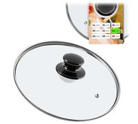 KADAX Couvercle en verre Ø 24 cm pour casseroles et poêles, avec trou vapeur intégré et poignée noire brillante, pour une cuisson plus maîtrisée et moins de débordements