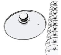 KADAX Couvercle en Verre avec Poignée en Acier, Accessoire Culinaire pour Sublimer vos Casseroles, Marmites et Poêles lors de la Cuisson (20 cm)