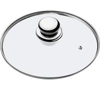 KADAX Couvercle en verre avec poignée en métal "Finsta ", Couvercle résistant à la chaleur pour casserole, 20 cm