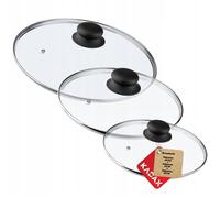 KADAX Couvercle en Verre pour Casserole et Poêle 20 + 24 + 28cm