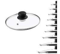KADAX Couvercle en Verre pour Poeles et Casseroles, Couvercle Résistant à la Chaleur avec Poignée en Plastique pour une Cuisine Facile et Sûre (22 cm)