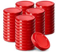 KADAX Couvercles à vis de 53 mm, lot de couvercles Twist-Off en métal, adaptés pour des bocaux 115 ml, rechange avec 4 dents verrouillage, pour bouteilles et bocaux en métal (10
