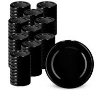 KADAX Couvercles à vis pour bocaux, couvercles de rechange fi 38 mm, couvercles Twist-Off en métal, pour bocaux de conserve, bouteilles et pots à confiture, bocaux à vis (Noir, 100 pièces)