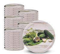 KADAX Couvercles Twist-Off fi82 mm x 50 pcs, Set de Couvercles en Métal, Couvercles de Rechange pour Bocaux, 50 Pièces, (, 50 pièces)