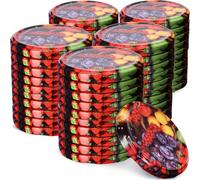 KADAX Couvercles "Valsta", à visser pour bocaux, couvercle en métal fi66 mm, 50 pièces, motif mélange de fruits
