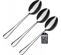 KADAX Cuillère en acier inoxydable, lot de 3, Cuillère à soupe, Cuillère de table, Cuillère à soupe, Cuillère ovale, Cuillère à soupe