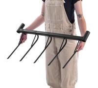 KADAX Cultivateur à main à 5 dents pour l'ameublissement du sol et le travail du jardin Broadfork pour l'aération du sol, câble à double herbe (sans manche)