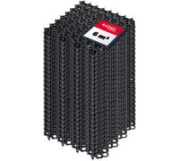 KADAX Dalles Stabilisatrices en Plastique 50 cm, Stabilisateurs de Gravier, Dalles à Engazonner pour Jardins, Grilles de Gazon (Noir, Lot de 24)