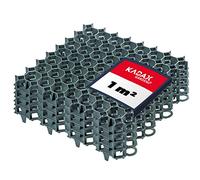 KADAX Dalles Stabilisatrices en Plastique 50 cm, Stabilisateurs de Gravier, Dalles à Engazonner pour Jardins, Grilles de Gazon (Vert, Lot de 4)