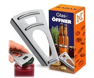 KADAX Décapsuleur en métal pour bouteilles et bocaux - Décapsuleur pour couvercles à visser - Ouvre-bocal pour personnes âgées - Ouvre-couvercle à visser - Ouvre-bouteille polyvalent (15 cm)
