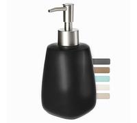 KADAX Distributeur de Savon en Céramique avec Pompe en Plastique Idéal pour Les Savons Liquides et Les Lotions, Accessoire de Salle de Bain (Noir, 400 ML)