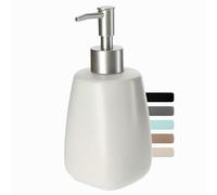 KADAX Distributeur de Savon en Céramique avec Pompe en Plastique Idéal pour Les Savons Liquides et Les Lotions, Accessoire de Salle de Bain (Blanc, 400 ML)