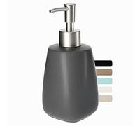 KADAX Distributeur de Savon en Céramique avec Pompe en Plastique Idéal pour Les Savons Liquides et Les Lotions, Accessoire de Salle de Bain (Anthracite, 400 ML)