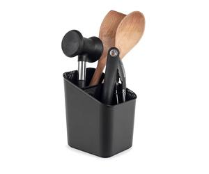 KADAX Égouttoir à Couverts, Panier de Drainage, Organisateur et Support Pour Égoutter les Couverts, Boîte de Vidange (Noir)