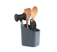 KADAX Égouttoir à Couverts - Support de Drainage et Organisateur Avec Bac de Vidange (Gris Foncé)