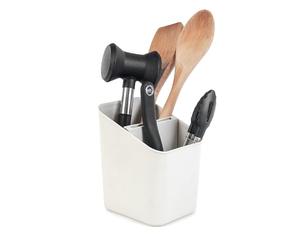 KADAX Égouttoir à Couverts - Support de Drainage et Organisateur de Cuisine - Blanc
