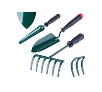 KADAX Ensemble d'outils de jardin 3 en 1 avec pelle à racines, râteau et râteau