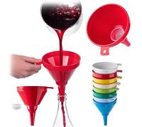 KADAX Entonnoir avec tamis à mailles fines pour remplir et filtrer avec précision les liquides dans les bouteilles, entonnoir de remplissage en plastique pour la cuisine (1 pièce)