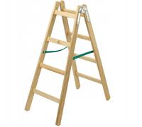 KADAX Escabeau Pliable en Bois, Échelle à Structure Robuste et Sécurisée, Conçue pour Un Accès Confortable aux Hauteurs (4 Marches)