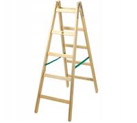 KADAX Escabeau Pliable en Bois, Échelle à Structure Robuste et Sécurisée, Conçue pour Un Accès Facile et Confortable aux Hauteurs (5 Marches)