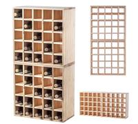 KADAX Étagère à vin en bois - 52 x 25,5 x 104 cm - Grande étagère à bouteilles pour de nombreuses bouteilles de vin - Support rustique - Étagère peu encombrante pour bouteilles - Armoire à vin stable