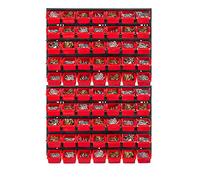 KADAX Étagère murale d'atelier, 58 x 78 cm, système de stockage en plastique robuste, résistant aux UV, plaques murales extensibles, étagère secrète pour garage (rouge, 70 pièces), K7717