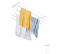 KADAX Etendoir a Linge au Plafond avec Tiges en Acier, Pratique Systeme de Sechage Suspended pour Maximiser l'espace Interieur (Blanc, 5 x 100 cm)