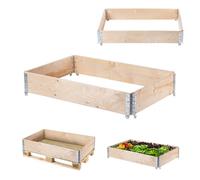 KADAX Extension de palette en bois 120 x 80 cm Conteneur de palette Lit d'herbier