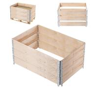 KADAX Extension de Palette en Bois 120x80cm Conteneur Lit de Palette Paquet de 3 pcs