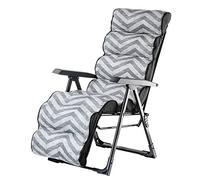 KADAX Fauteuil de Jardin en Acier avec Coussin, Chaise Longue de Terrasse Inclinable et Pliable pour Exterieur, Transat pour Patio et Balcon (Gris)