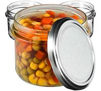 KADAX fi82 - Lot de 10 bocaux à confiture avec couvercle à visser - 235 ml - Petits bocaux à confiture avec couvercle - Idéaux comme cadeau - Argenté