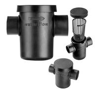KADAX Filtre pour connecter le tuyau de descente et la citerne de pluie, filtre de tuyau de descente pour réservoir d'eau de pluie, filtre à eau de pluie (filtre extérieur)