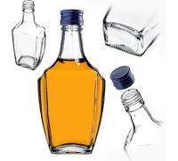 KADAX Flacon en verre pour teinture 250 ml avec bouchon bleu marine, 5 pièces.