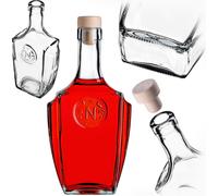 KADAX Flacon en verre pour teinture 500 ml avec bouchon synthétique 50 pièces.