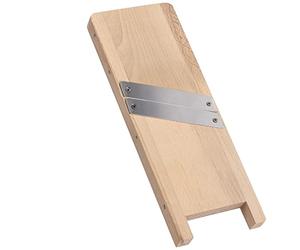 KADAX Flags d'herbes en bois, trancheuse de légumes avec des lames en acier inoxydable pointues, plan d'oignon, lapin de charbon, chou, râpe, rasure de carolage, avion de cuisine en bois (2 lames)