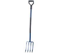KADAX Fourche ŕ Foin avec poignée en D - Fourchette ŕ fumier avec tęte en Acier de qualité supérieure - Fourche Ergonomique pour Jardin, Fourche, bęche, Mauvaises Herbes, (Manche en métal)