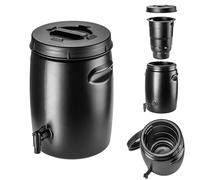 KADAX Fût pour la fabrication engrais organique, réservoir en plastique, réservoir d'engrais pour la fabrication de jugulaire (noir, 25 l)