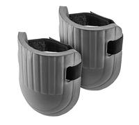 KADAX Genouillères de jardin résistantes avec fermeture Velcro, genouillères pour jardinage, protège-articulations (gris)