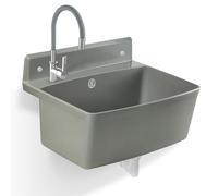 KADAX gospo Lavabo de jardin, 55 x 42 x 22,5 cm, en polystyrène de qualité supérieure, avec technologie Easy-Clean, pour le jardin, gris, batterie élastique